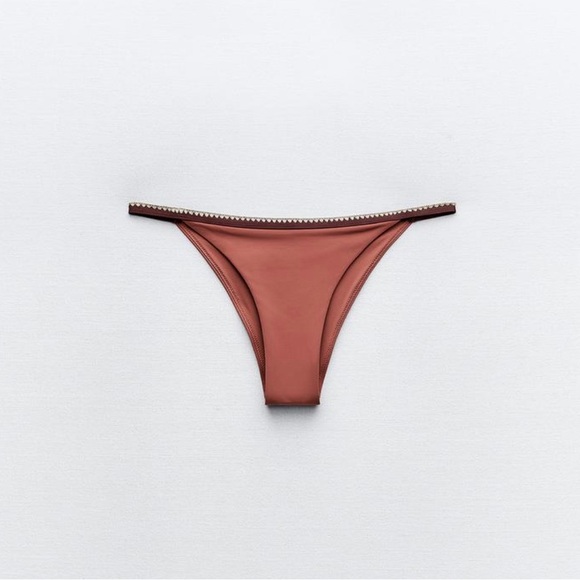 Zara CONTRAST TRIANGLE BIKINI TOP + BOTTOM - Picture 2 of 8